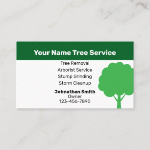 Carte De Visite Modèle de service d'arbre de nom d'entreprise