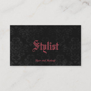 Carte De Visite Modèle de styliste damassé gothique français de co