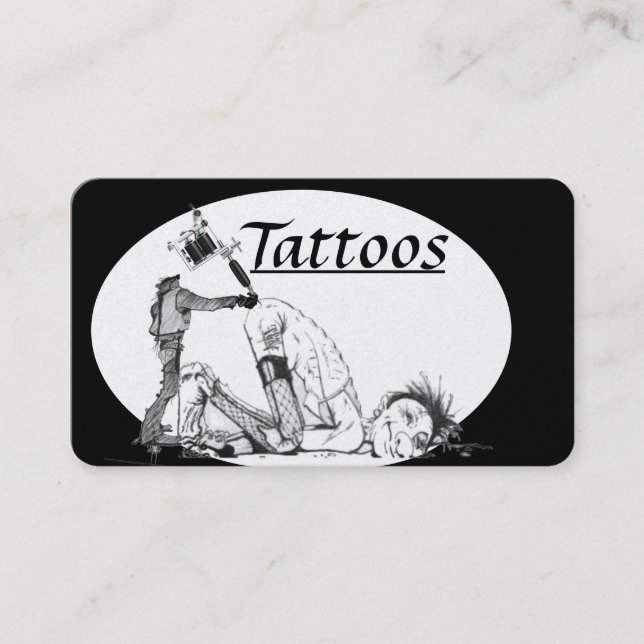 Carte de visite Modèle de tatouage (Devant)