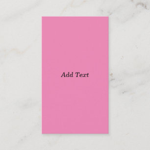 Carte De Visite Modèle de texte personnalisable rose