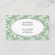 Carte de visite Modèle décoratif à motifs floraux