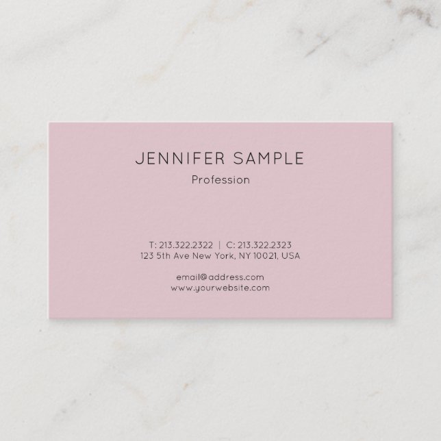 Carte De Visite Modèle design moderne simple tendance élégant (Devant)