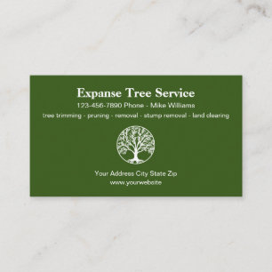 Carte De Visite Modèle du logo moderne Tree Service 