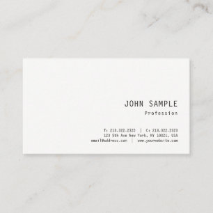 Carte De Visite Modèle élégant à la mode Simple Design Professiona