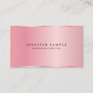 Carte De Visite Modèle élégant moderne personnalisé Rose Gold Glam