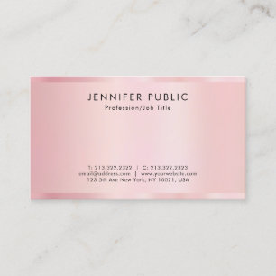 Carte De Visite Modèle élégant Rose Gold Professionnel Luxueux