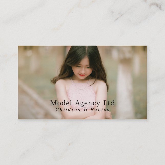 Carte De Visite Modèle fille, mode/concepteur, modèle/agence (Devant)