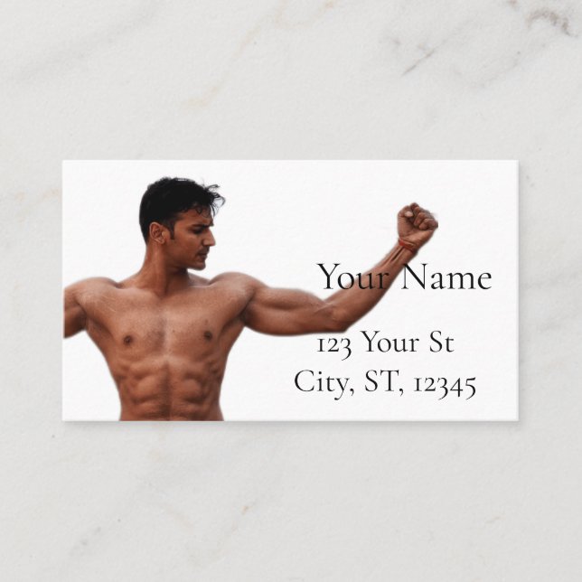 Carte De Visite Modèle Fitness Homme Thunder_Cove (Devant)
