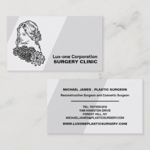Carte De Visite Modèle floral, Chirurgien plastique, Chirurgie pla