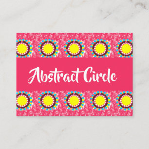 Carte De Visite Modèle floral circulaire Abstrait