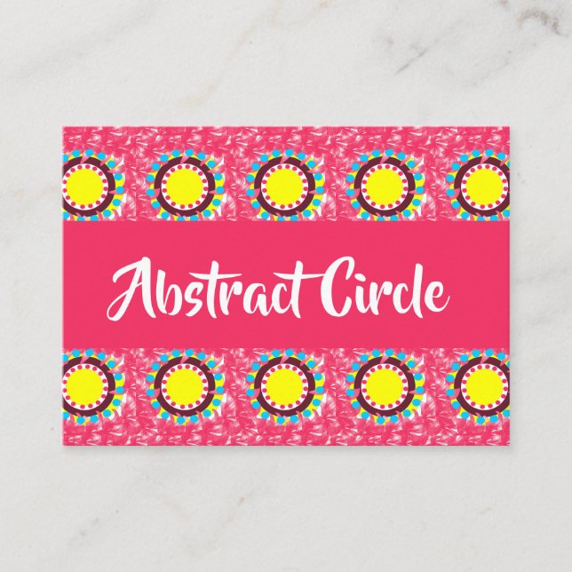 Carte De Visite Modèle floral circulaire Abstrait (Devant)