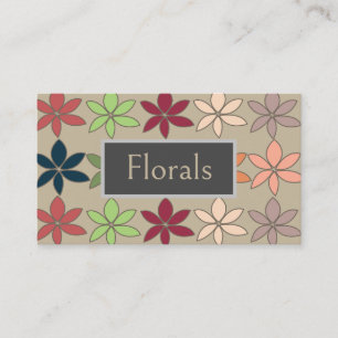 Carte De Visite Modèle floral coloré