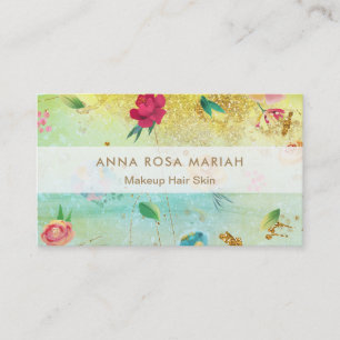 Carte De Visite *~* Modèle Floral Vintage moderne Parties scintill