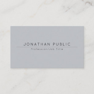 Carte De Visite Modèle gris élégant minimaliste moderne personnali