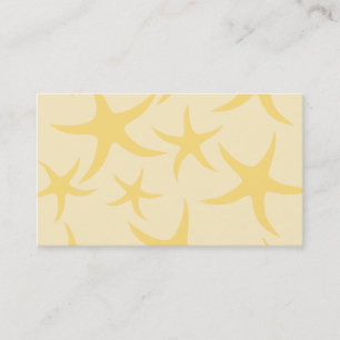 Carte De Visite Modèle jaune d'étoiles de mer