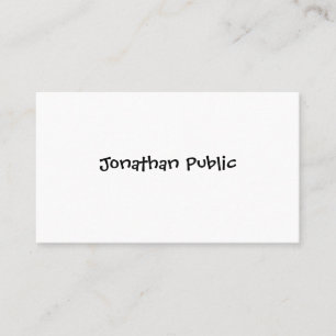 Carte De Visite Modèle manuscrit Script minimaliste moderne mou