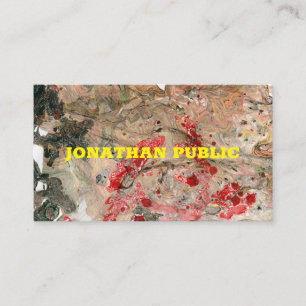 Carte De Visite Modèle Marron Rouge Professionnel Moderne Tendance