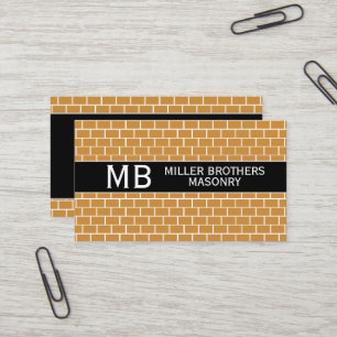 Carte De Visite Modèle Masonic Bricklayer Rust Bricks Mason