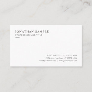Carte De Visite Modèle minimal élégant moderne professionnel perso