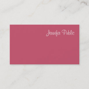 Carte De Visite Modèle minimaliste Élégant Rouge Moderne Simple