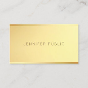 Carte De Visite Modèle minimaliste Glamor Gold Moderne Élégant