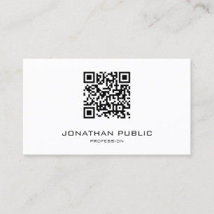 Carte De Visite Modèle minimaliste moderne Code QR professionnel