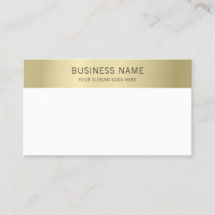 Carte De Visite Modèle minimaliste moderne élégant blanc or