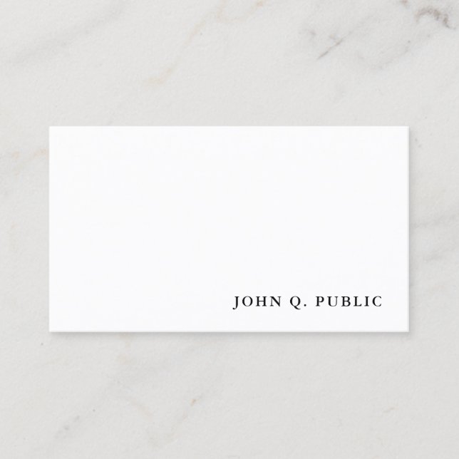 Carte De Visite Modèle minimaliste moderne simple professionnel (Devant)