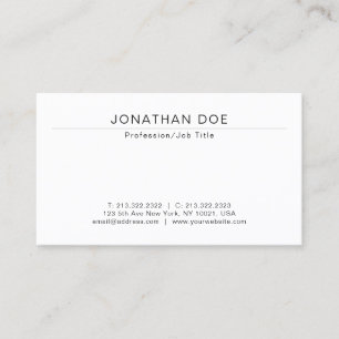 Carte De Visite Modèle minimaliste professionnel moderne élégant