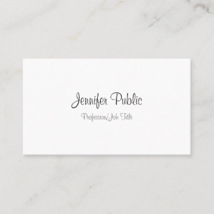 Carte De Visite Modèle minimaliste Texte manuscrit moderne