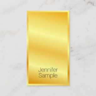 Carte De Visite Modèle moderne Elegant Gold Look professionnel