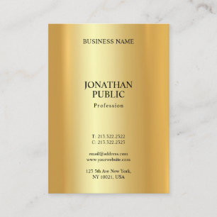 Carte De Visite Modèle moderne Elegant Gold Professional tendance