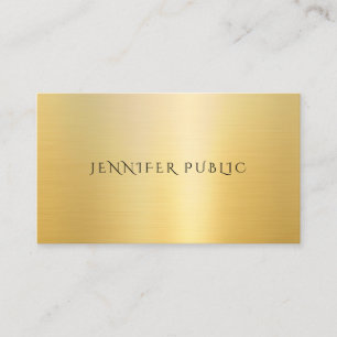 Carte De Visite Modèle moderne Gold Look professionnel élégant