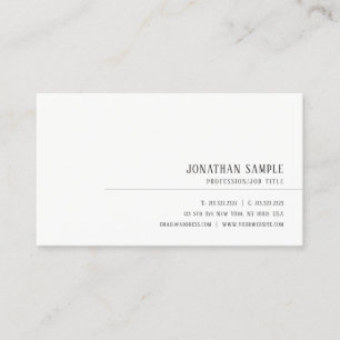Carte De Visite Modèle Moderne Minimaliste Élégant Professionnel