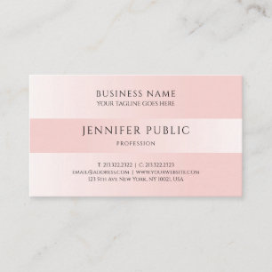 Carte De Visite Modèle moderne personnalisé Blush Pink