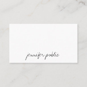 Carte De Visite Modèle moderne professionnel élégant Script à main