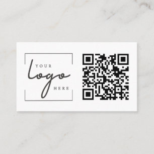 Carte De Visite Modèle Moderne QR Code Business Logo Simple