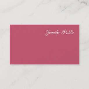 Carte De Visite Modèle moderne simple élégant rouge professionnel