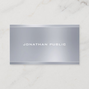 Carte De Visite Modèle moderne tendance élégant Silver professionn