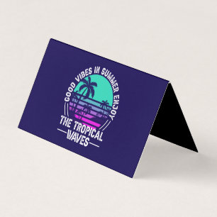 Carte De Visite Modèle personnalisé de l'été tropical Good Vibes