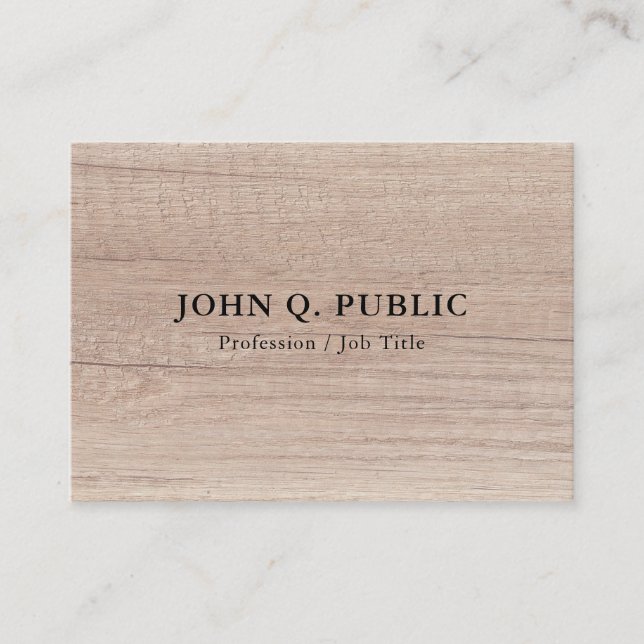 Carte De Visite Modèle personnalisé professionnel Wood Look (Devant)