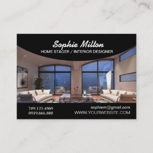 Carte De Visite Modèle photo du concepteur d'intérieur de la mis