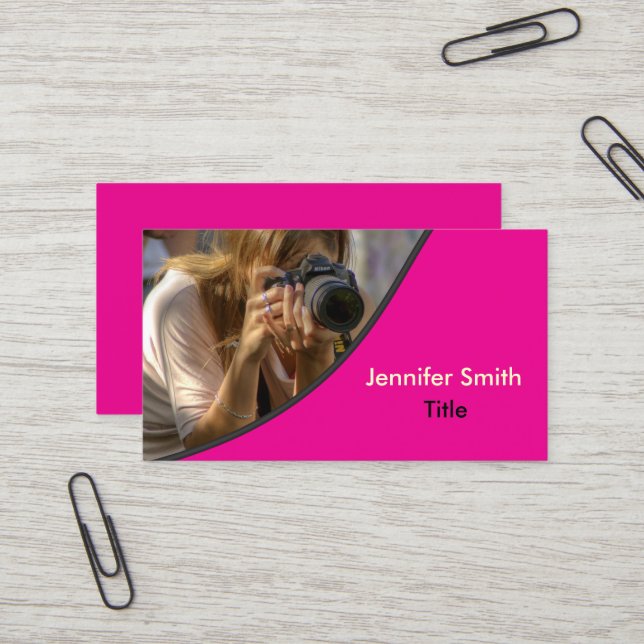 Carte De Visite Modèle | Photographie - Photo (Devant/Arrière en situation)