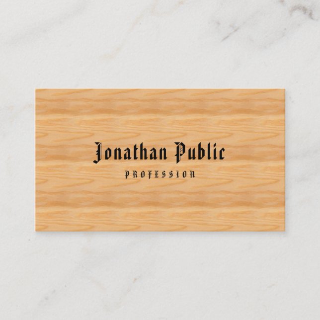 Carte De Visite Modèle professionnel classique américain texte boi (Devant)