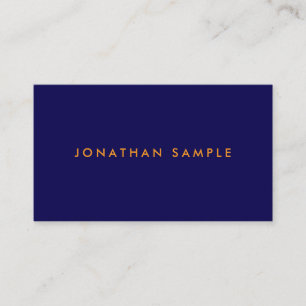 Carte De Visite Modèle professionnel élégant Deep Blue & Orange