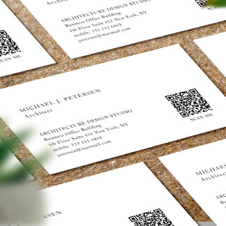 Carte De Visite Modèle professionnel minimaliste QR CODE moderne