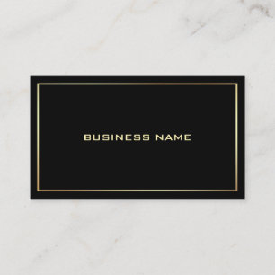 Carte De Visite Modèle professionnel moderne Elegant Black Gold