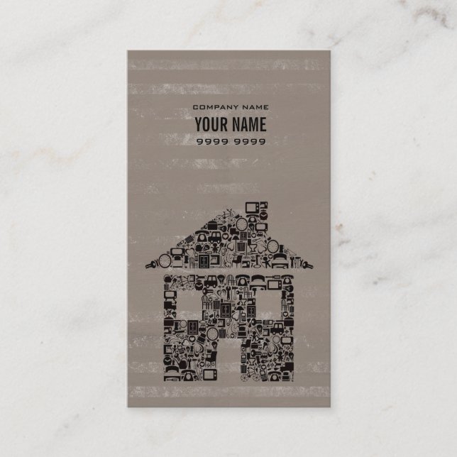Carte De Visite Modèle professionnel moderne unique de maison de (Devant)