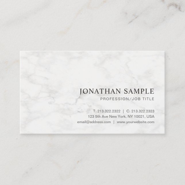 Carte De Visite Modèle professionnel simple élégant moderne (Devant)
