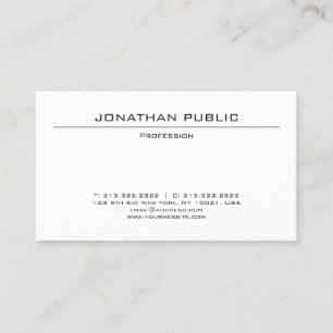 Carte De Visite Modèle professionnel simple élégant moderne person